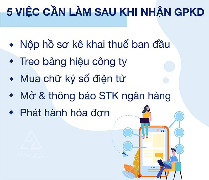 5 Việc cần làm sau khi nhận GPKD