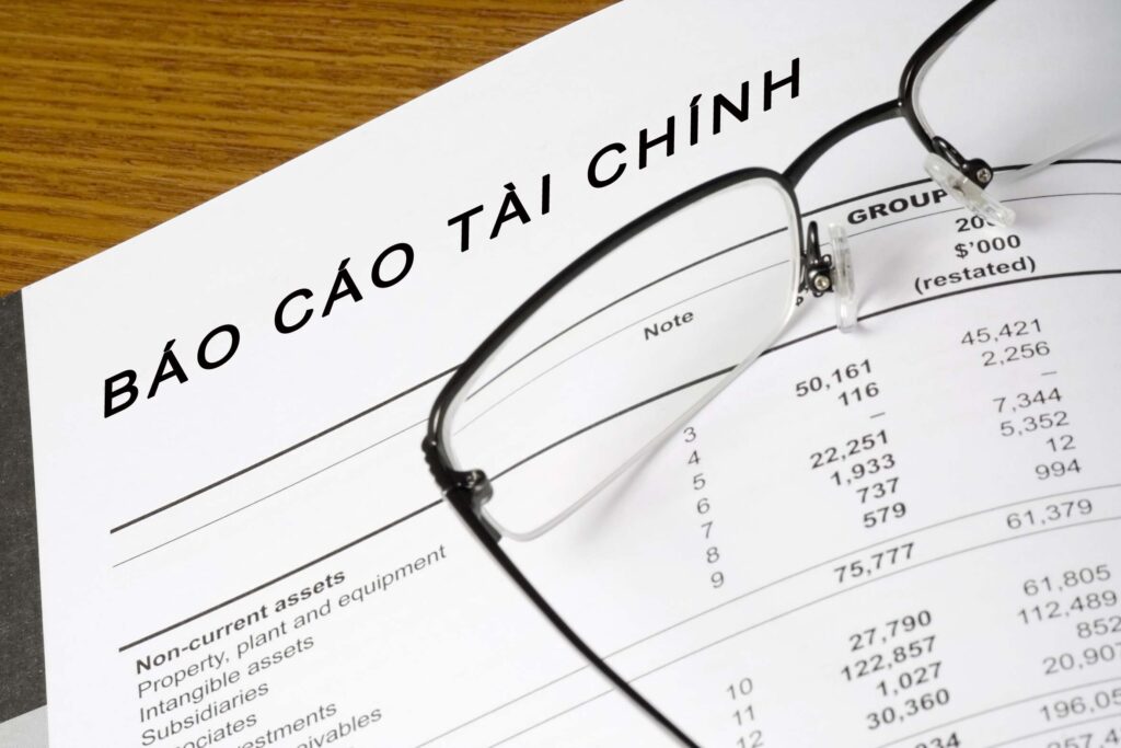 Báo cáo tài chính của công ty TNHH nhỏ phản ánh tổng hợp các số liệu tài chính quan trọng của doanh nghiệp